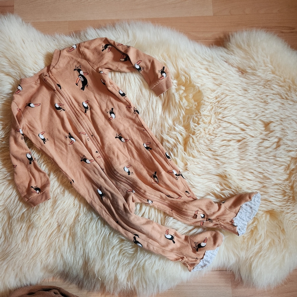 Kids' Brown Penguin One Piece
